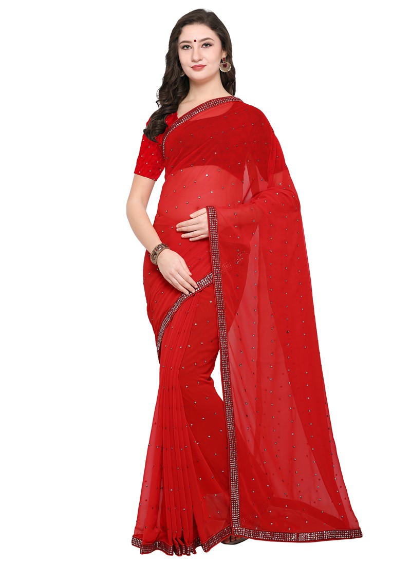 sari rojo de palacio