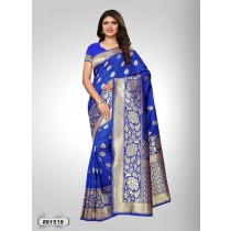 Saree Blue and golden Doll
