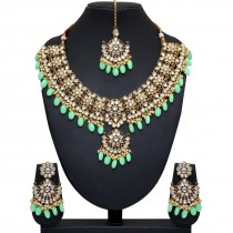 Conjunto joyas india verde claro
